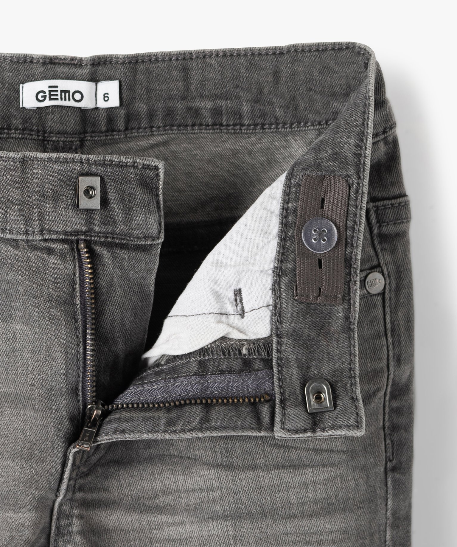 Jean Garçon coupe slim 5 poches grey | GEMO