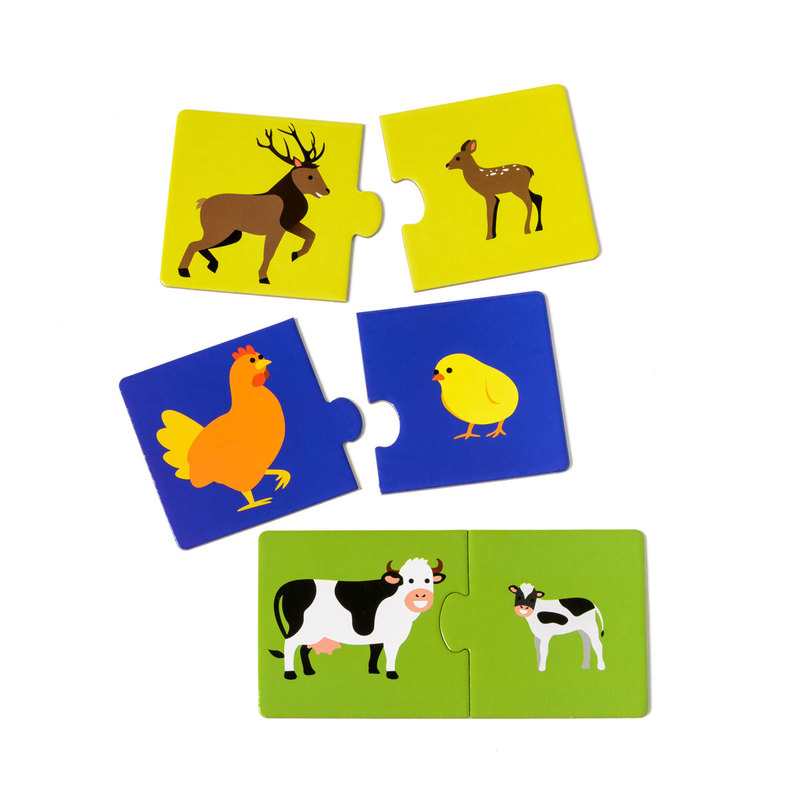Puzzle d'association A qui est bébé  Oxybul