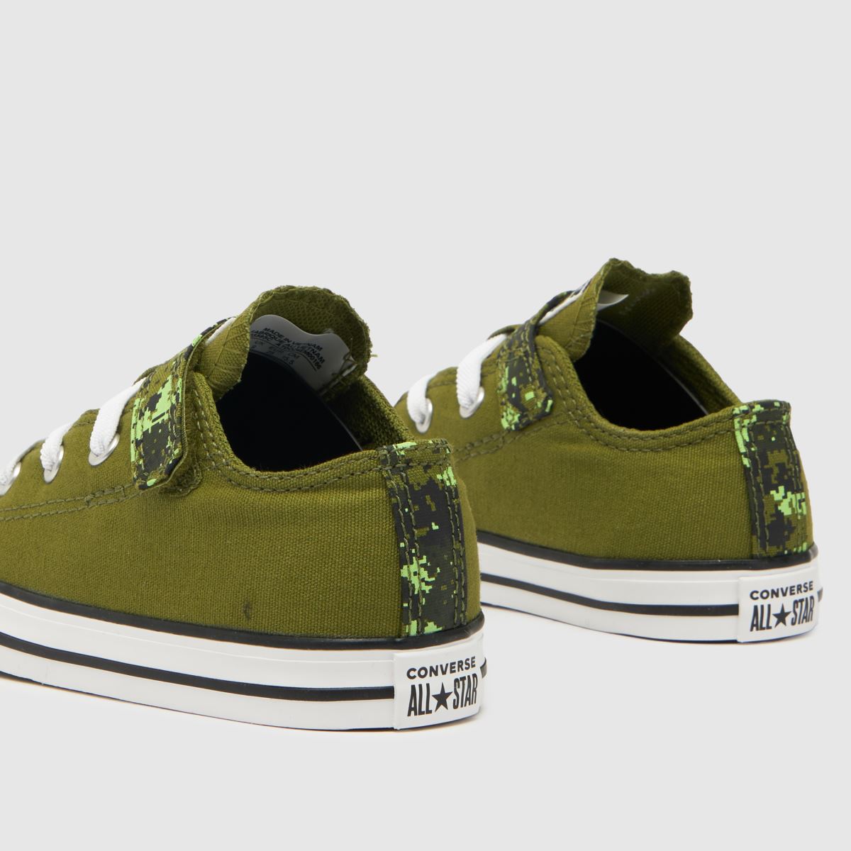 Temno zeleni superge Converse All Star Lo 1v Digi Camo za fante in malčke