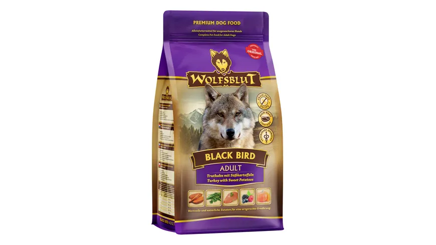 Wolfsblut Hundetrockenfutter Black Bird Adult Truthahn & Süßkartoffel 500 g