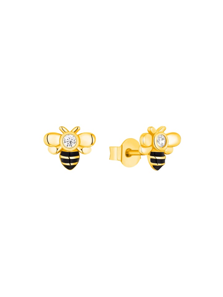 Prinzessin Lillifee Ohrstecker Silber 925, 14ct gelbvergoldet in Schwarz günstig kaufen onesize