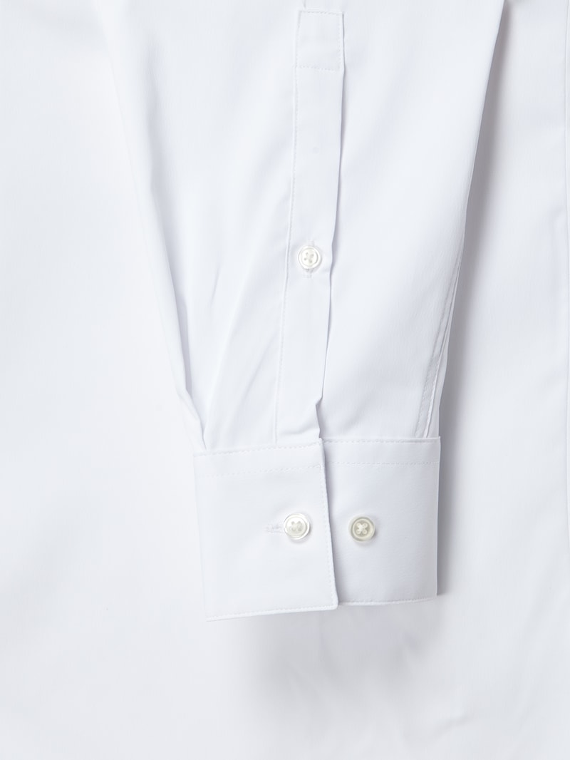 Regular Fit Business-Hemd aus Twill in weiß