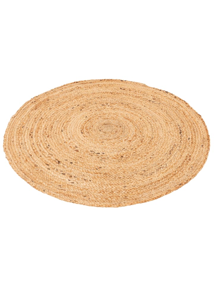 Pergamon Naturfaser Handgefertigt Jute Teppich Nele Rund in Beige günstig kaufen