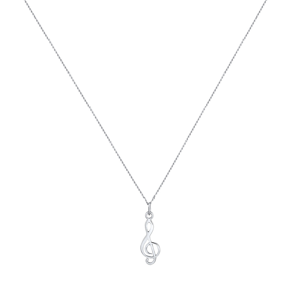 Elli Elli Collier Femmes Clé de Sol Symbole en Argent Sterling 925 Bijoux