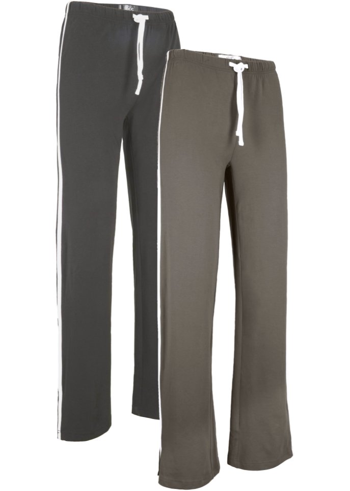 Shirthose aus Stretchmaterial im Doppelpack, gerade geschnitten