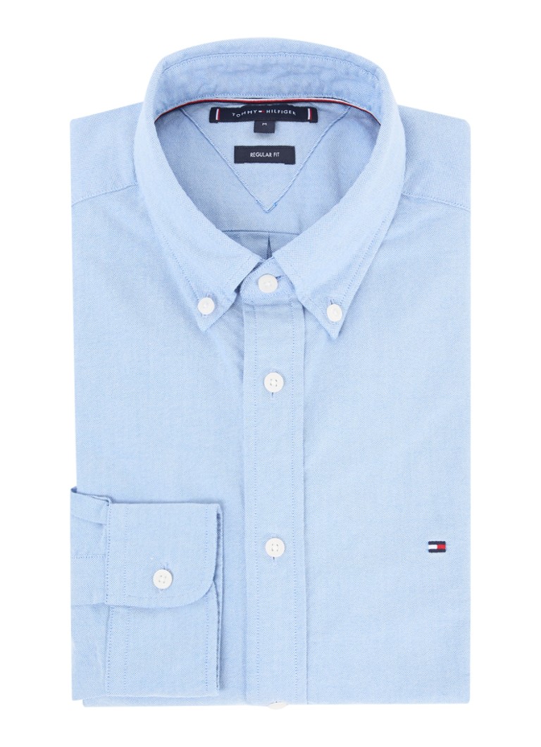 Tommy Hilfiger Solid regular fit shirt with logo embroidery