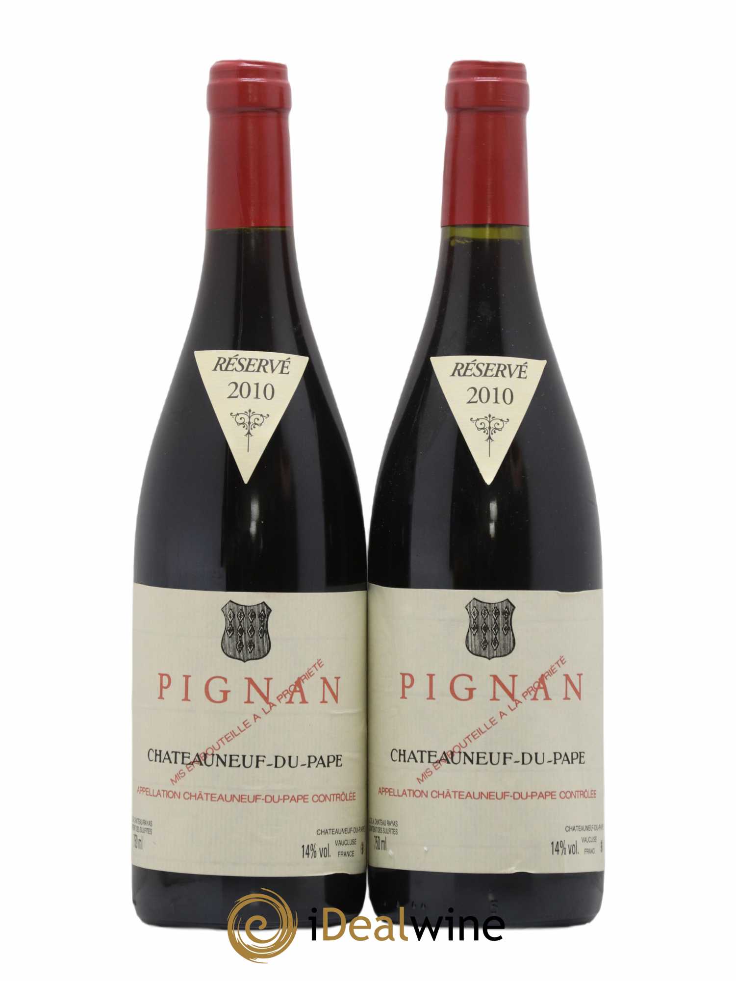 Châteauneuf-du-Pape Pignan Emmanuel Reynaud  2010 - Lot de 2 Bouteilles