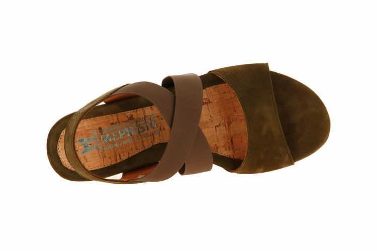 MEPHISTO Keilsandalen braun CORK LODEN