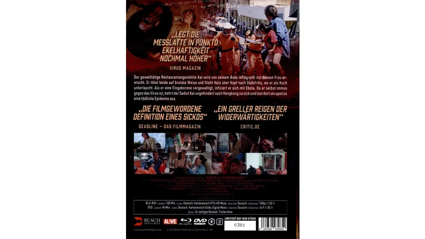 Ebola Syndrome (uncut) - Mediabook - Cover A - 2-Disc Limited Edition  (Blu-ray + DVD)