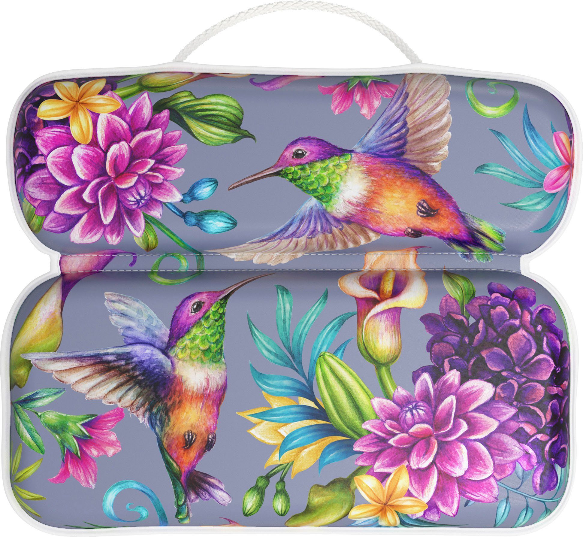 Sanilo Nackenkissen Badewannenkissen Kolibri, bequem, rutschfest, kräftige Farben, mit 7 starken Saugnäpfen