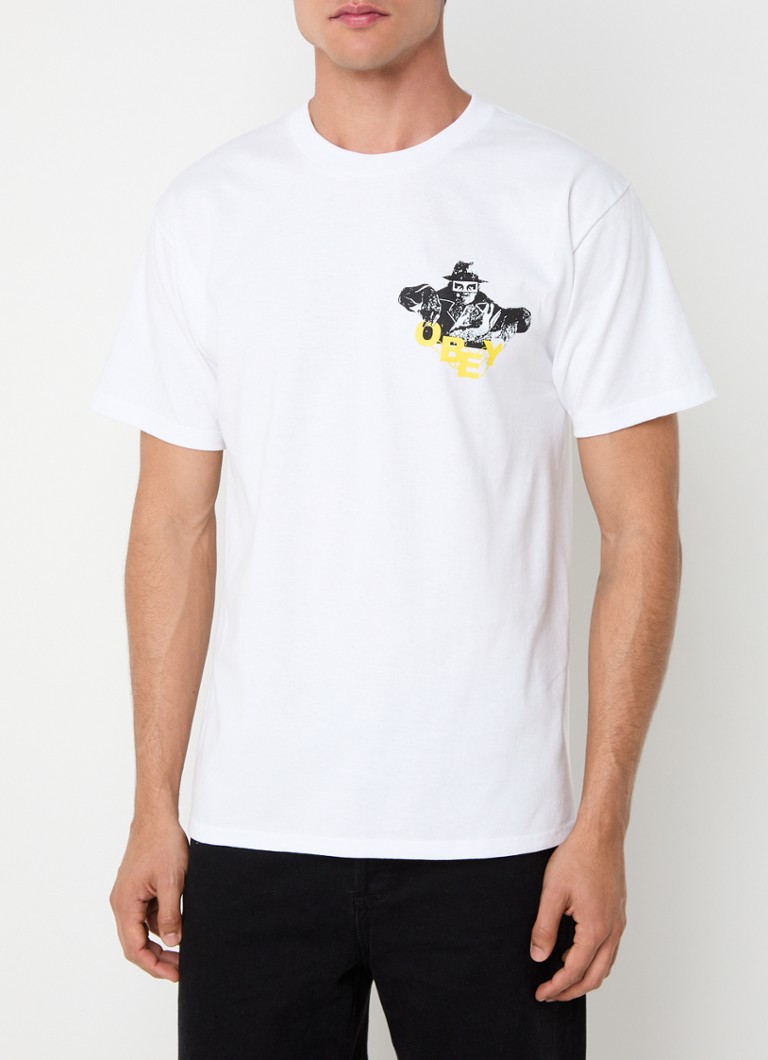 Obey Inner Power T-krekls ar logotipu un apdruku aizmugurē