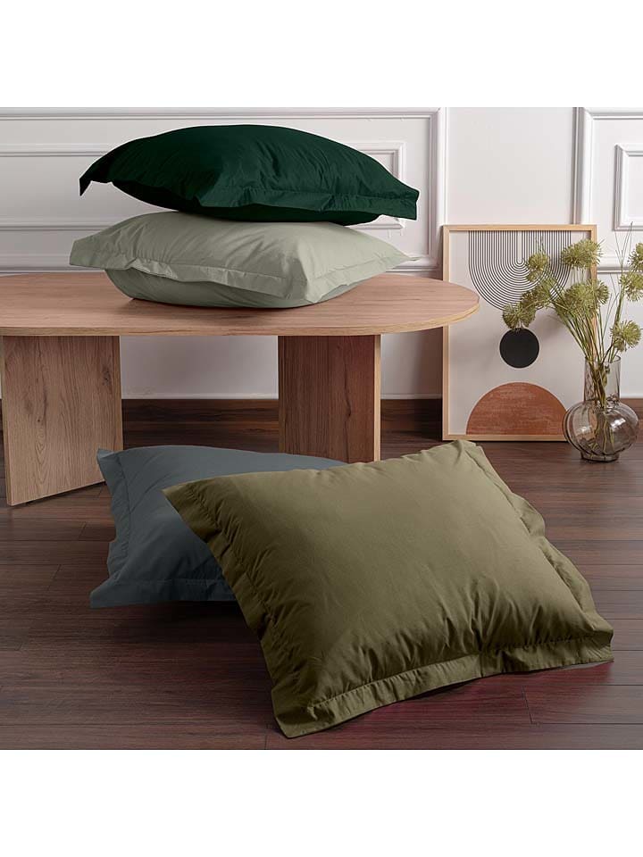 MIX&MATCH 2er-Set: Renforcè-Kissenhüllen in Grau günstig kaufen