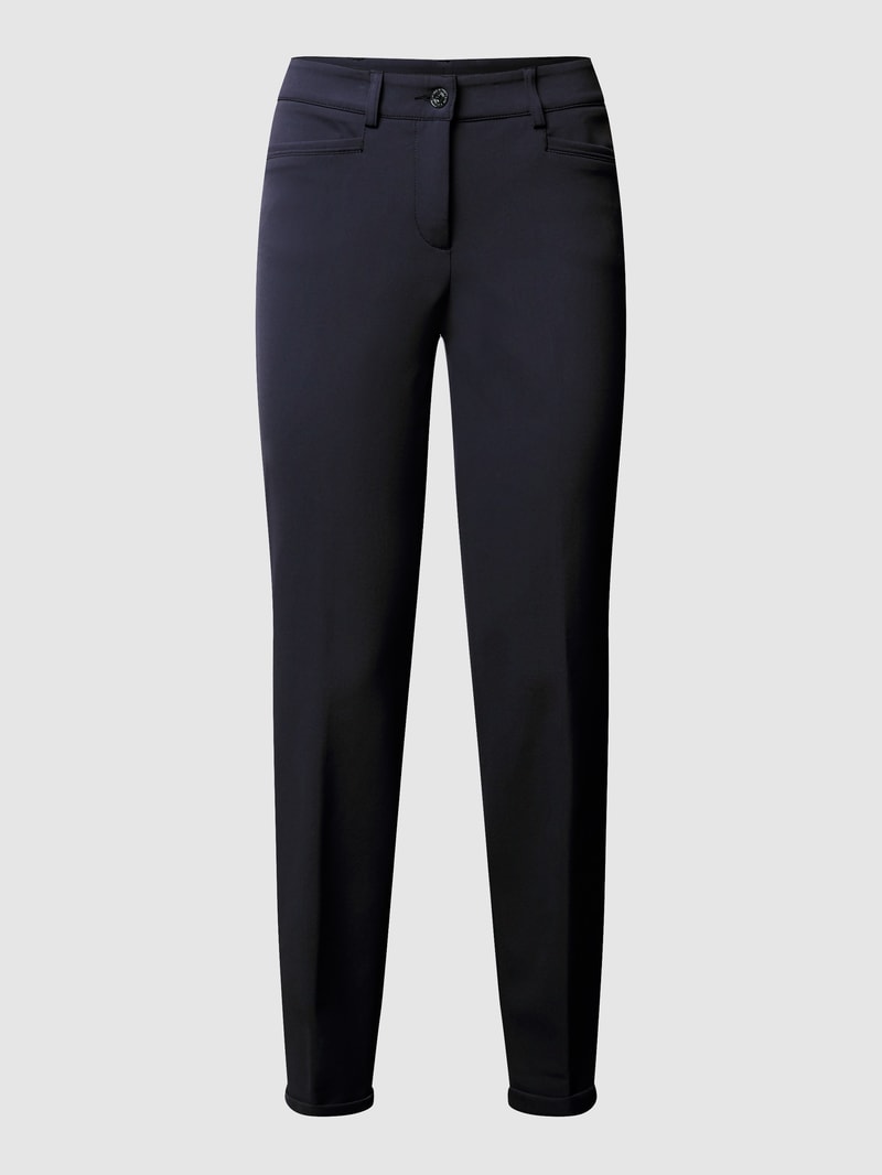 Stoffhose mit fixiertem Umschlag Modell 'RENIRA' Modell RENIRA in marineblau