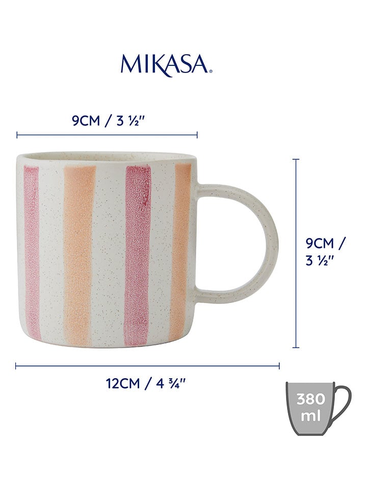 Mikasa 2er-Set: Tassen in Rosa/ Gelb - 380 ml günstig kaufen onesize