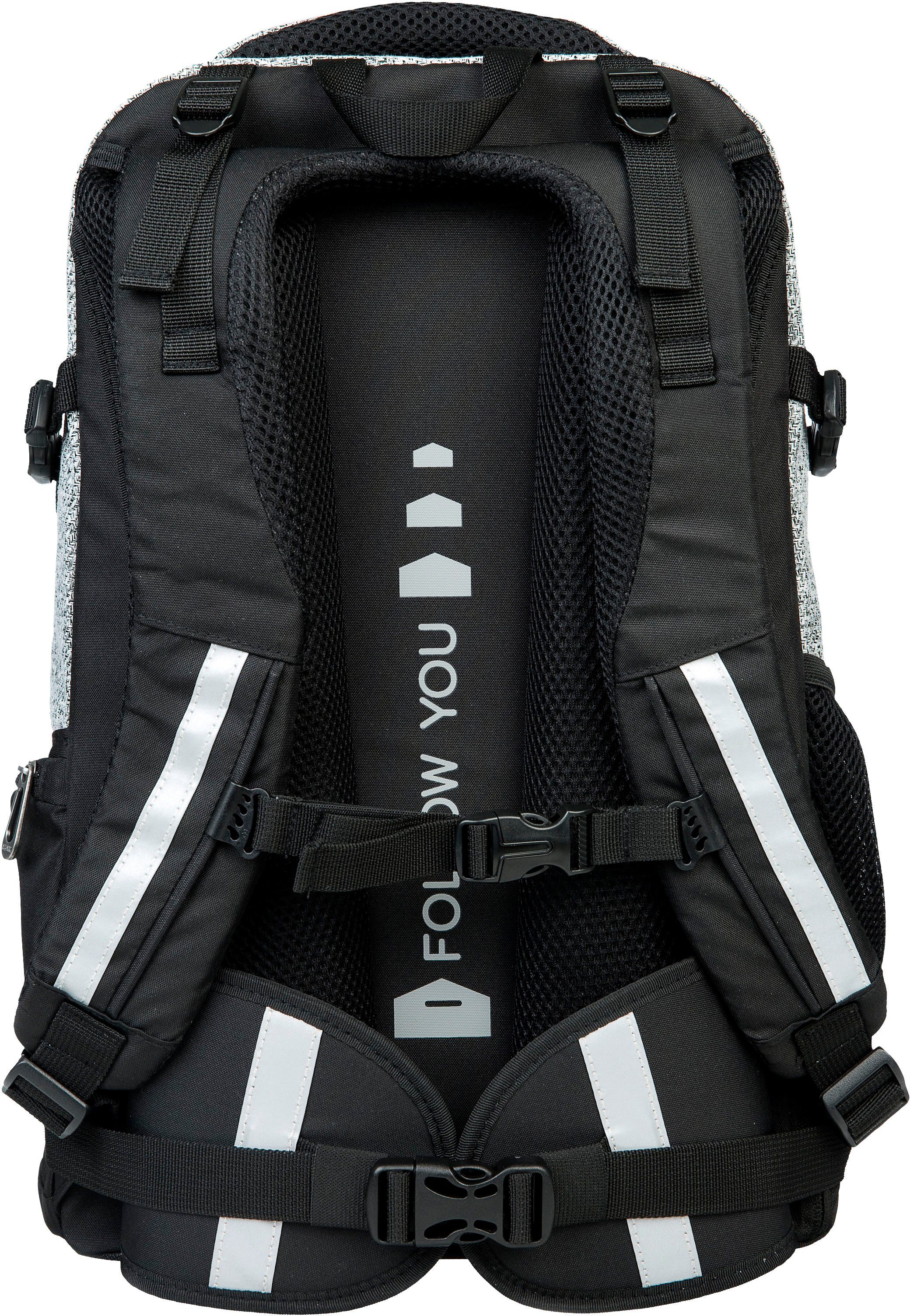 neoxx Schulrucksack Active, Wool the World, aus recycelten PET-Flaschen