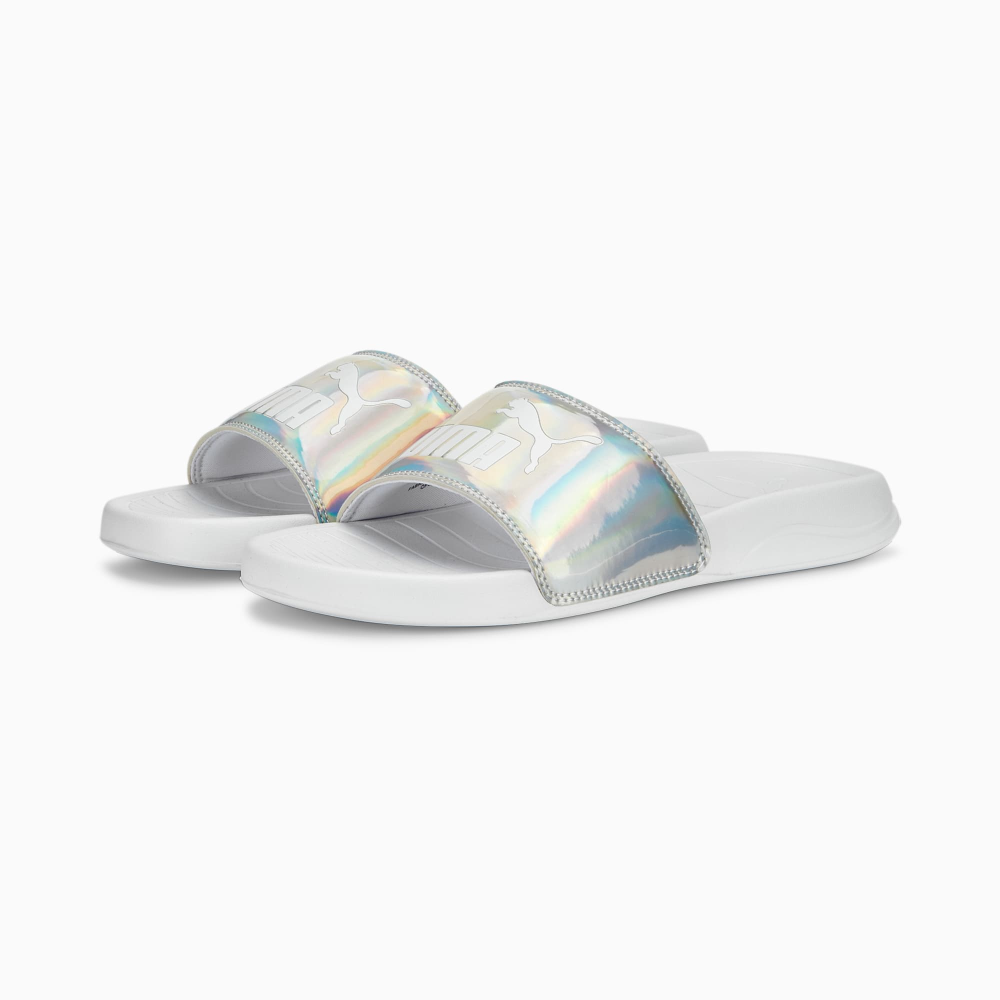 PUMA Popcat 20 Iridescent Slides 391014_01 / weiss