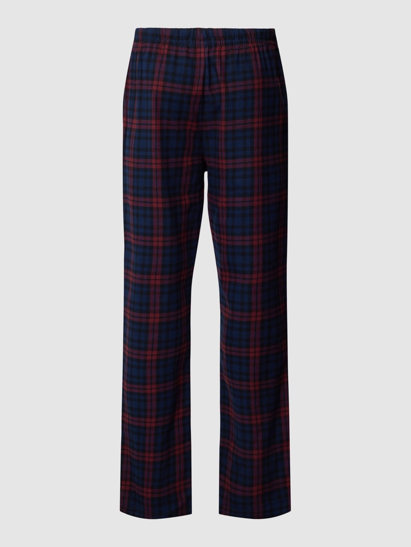 Pyjama-Hose mit elastischem Bund in bordeaux rot