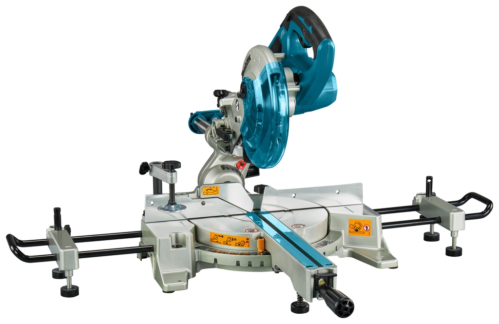 Fierăstrău circular cu mitră Makita DLS714NZ 190 mm 2 x 18 V corp fără baterii și încărcător
