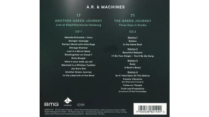 71/17 Another Green Journey-Live at Elbphilharmoni Live at Elbphilharmonie HH