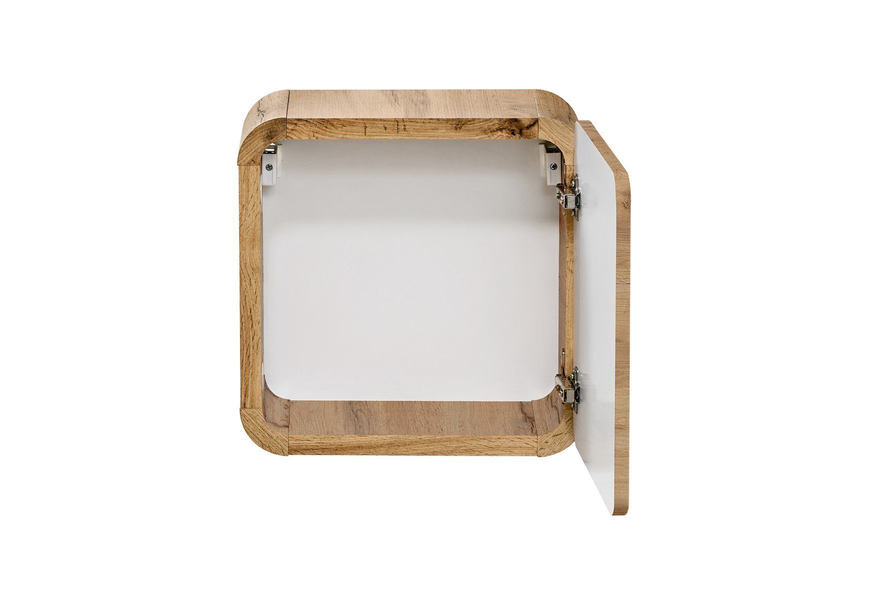 Fun Möbel Badmöbel-Set Badmöbel Set 6-tlg oder 5-tlg Badezimmerset FERMO 60cm Gold Eiche mit oder ohne Waschtisch, (Set, 5-St., Bestehend aus: Waschbeckenunterschrank, Spiegel inkl.LED, 3 x Hängeschrank, mit oder ohne Waschtisch), Schubladen und Türe