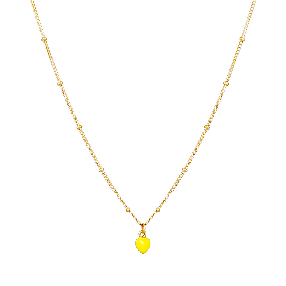 Elli Elli Collier Pendentif en forme de coeur pour dames avec émail en 925/1000 argent Bijoux