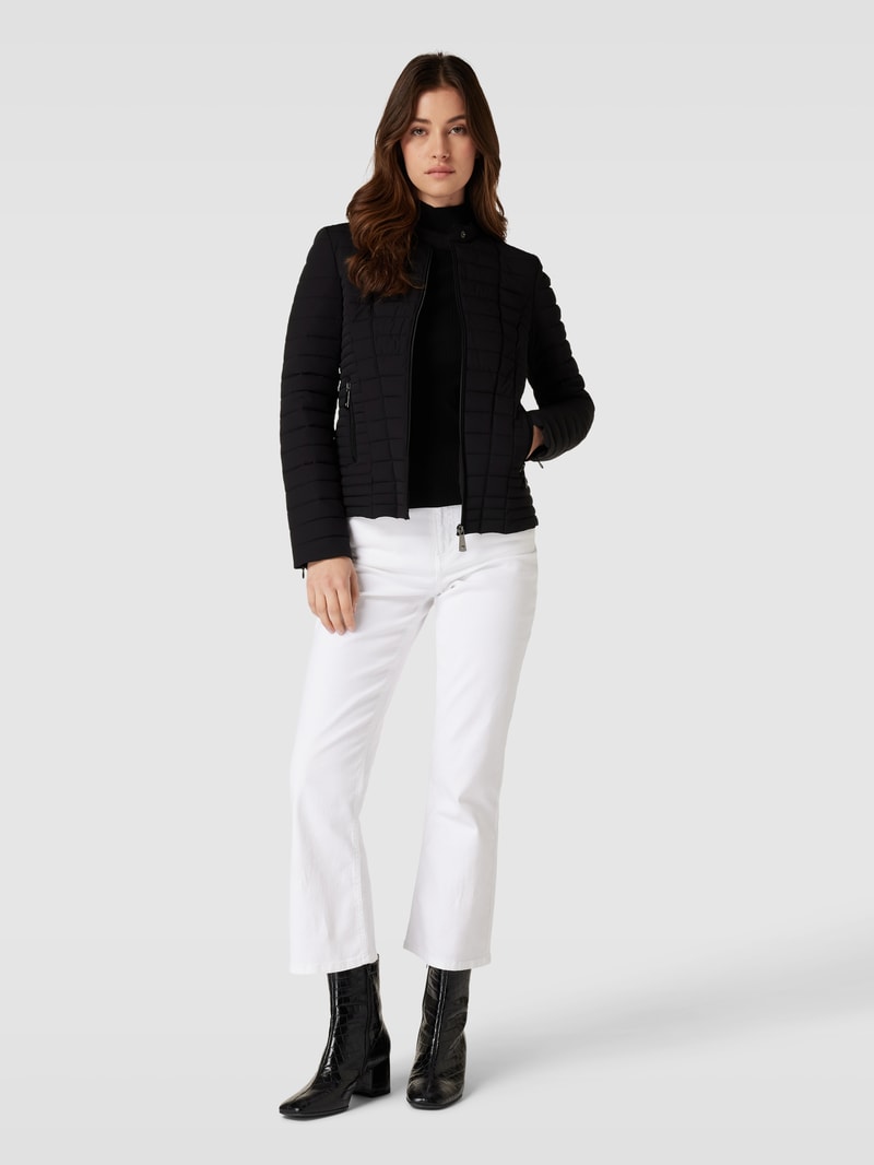 Steppjacke mit Stehkragen Modell 'VONA' in schwarz
