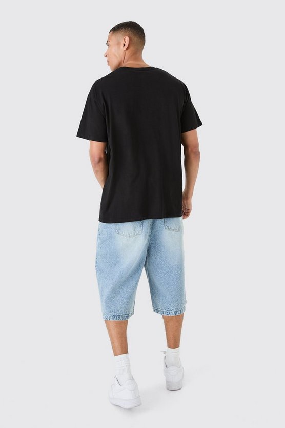 Oversize T-Shirt mit Tupac-Print