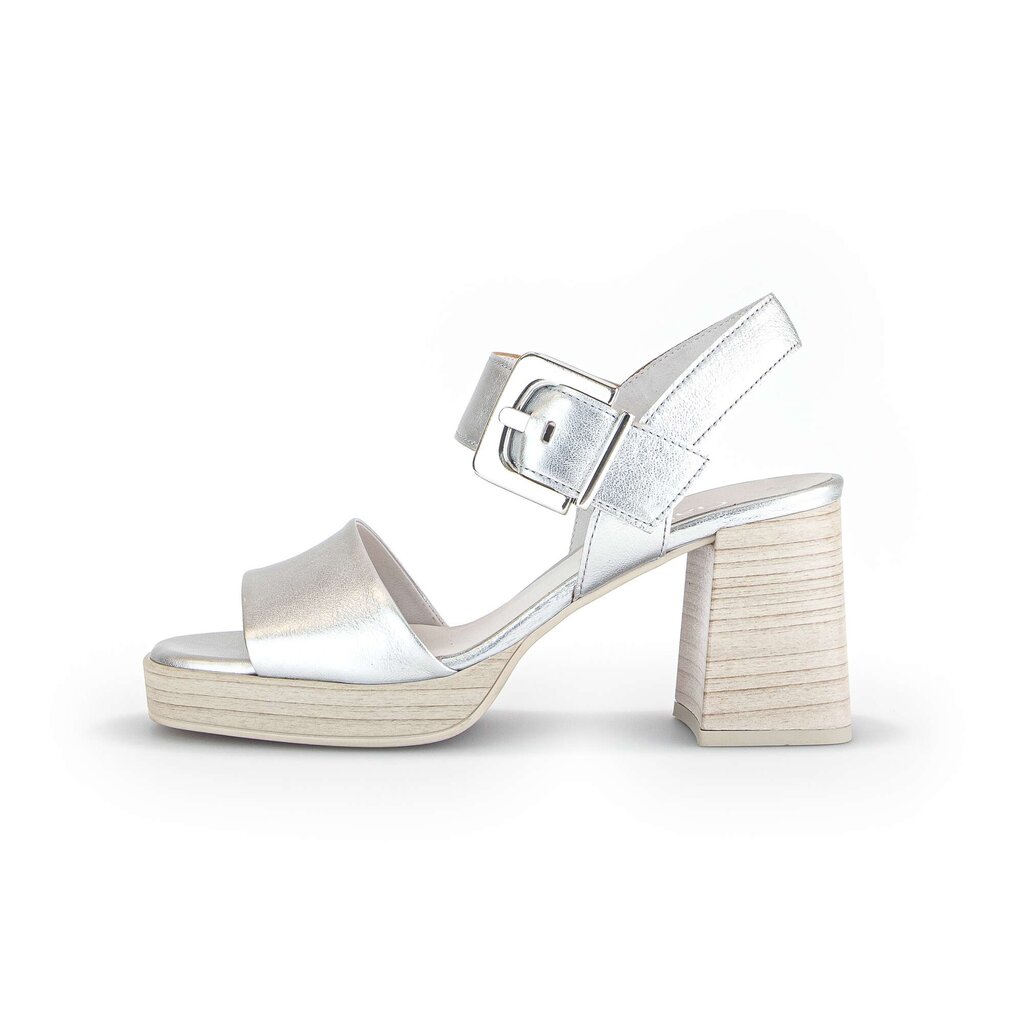 Gabor fashion Plateau Sandale silber