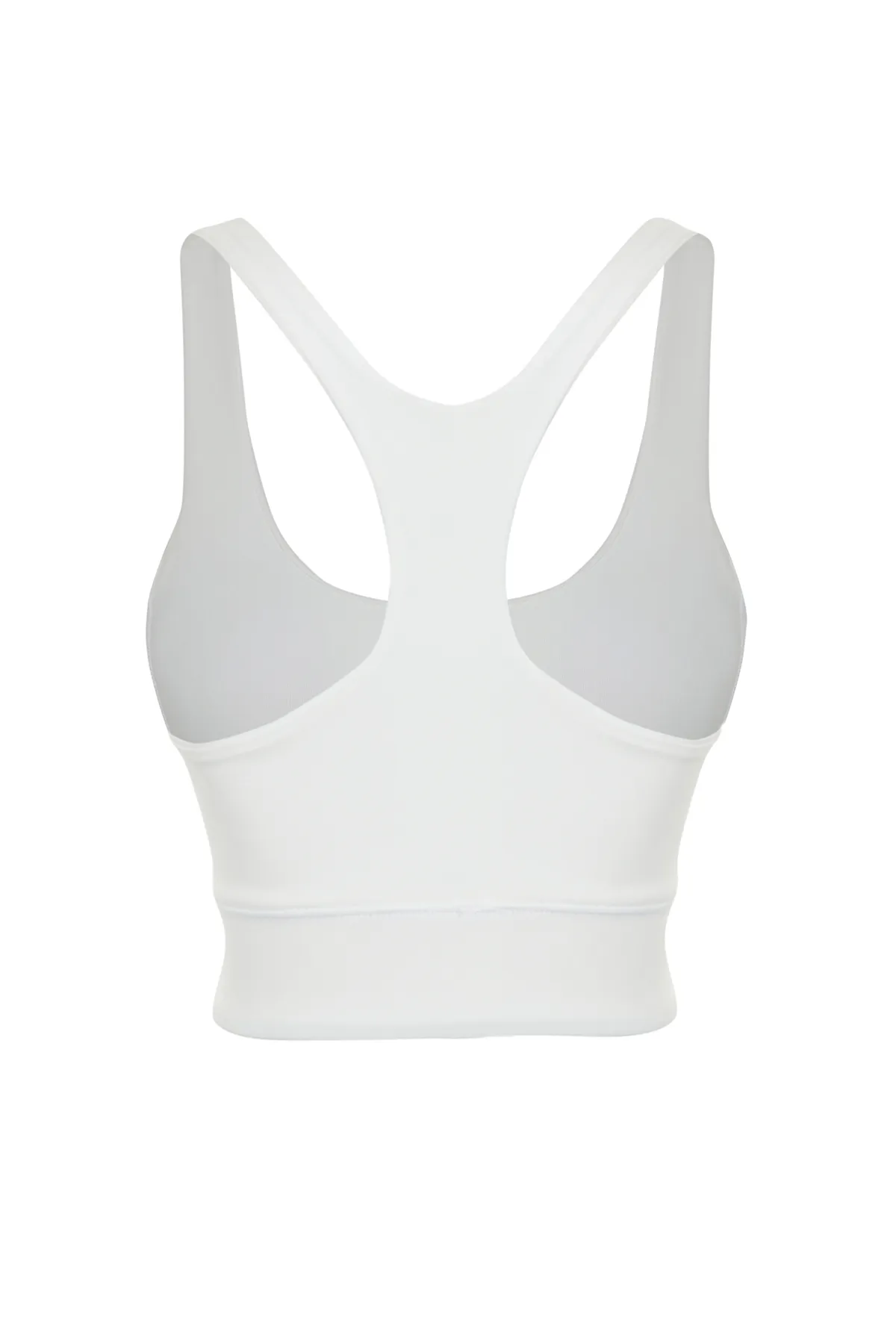 Trendyol Collection  Weißer, gestützter/formender Neckholder-Sport-BH aus Strick THMSS24SS00032