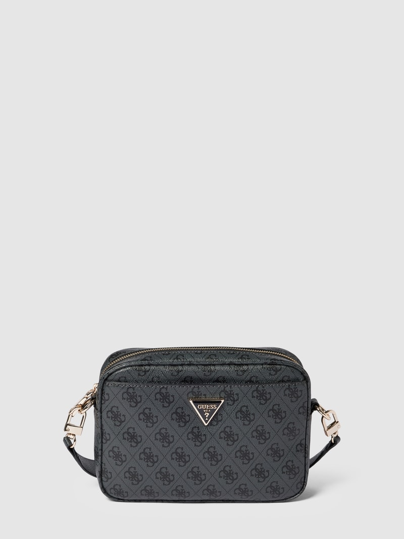 Camera Bag mit Allover-Logo Modell 'MERIDIAN' in graphit