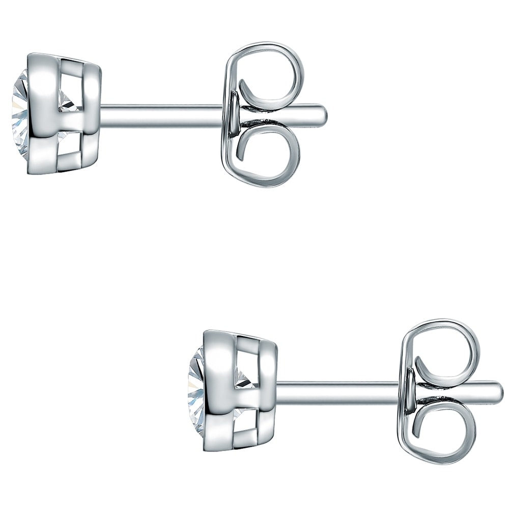Trilani Puces d'oreille en diamant Argent sterling Lab Grown Diamond en Argent Boucles d'oreilles