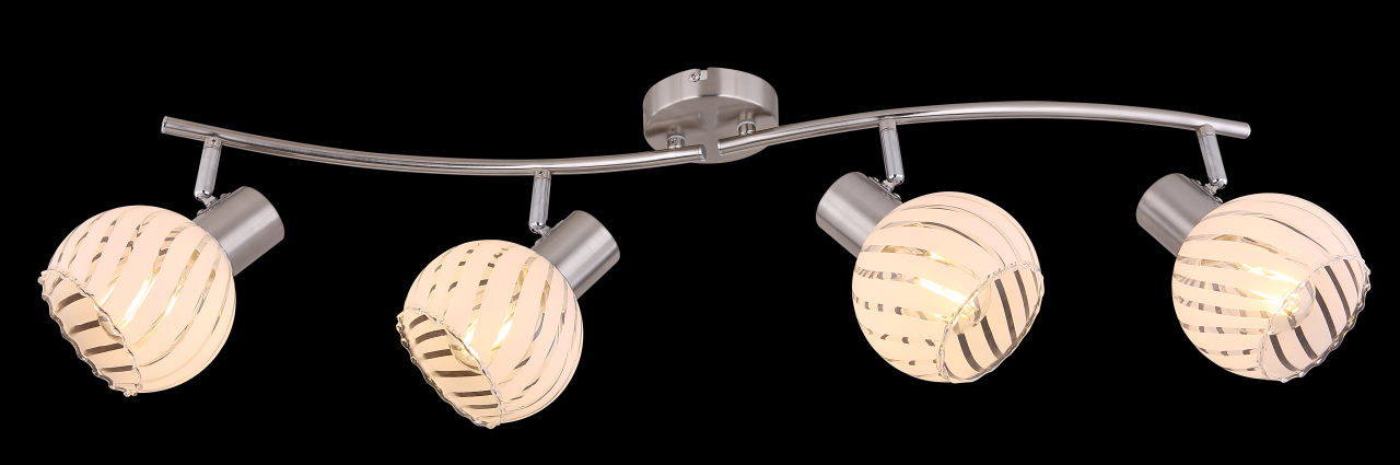 Globo Lighting - WILLY - Strahler Metall Nickel matt, 4x E27