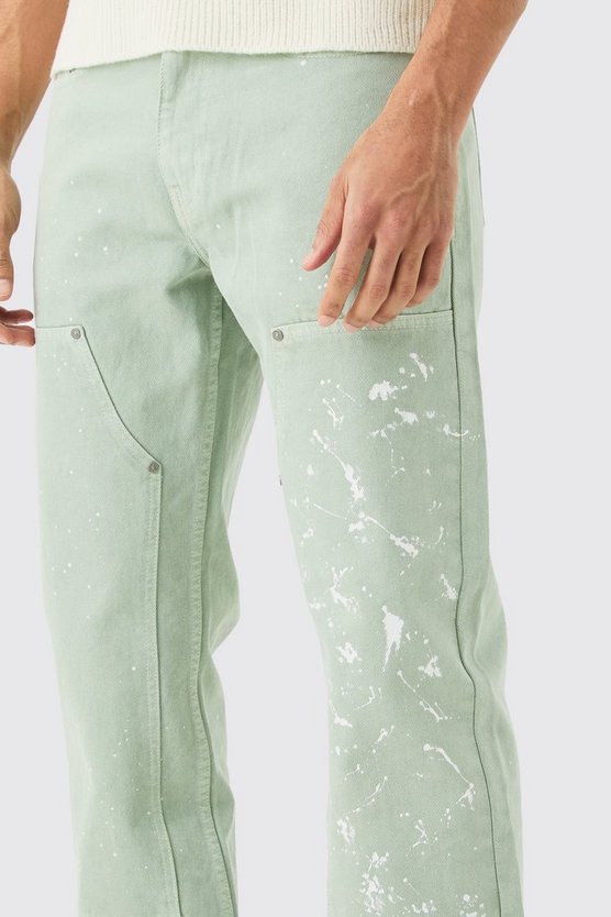 Lockere Jeans mit Farbspritzern