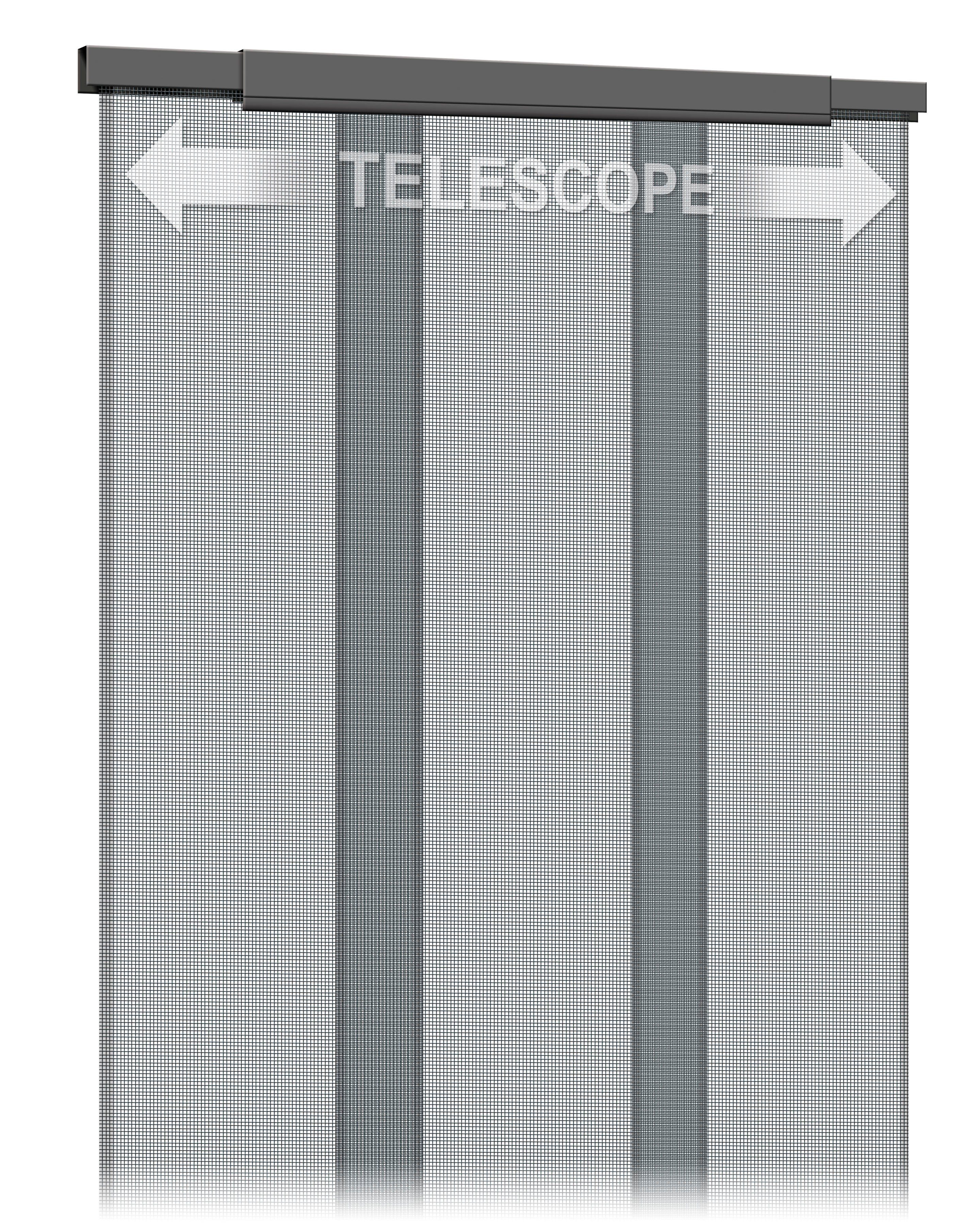 SCHELLENBERG Insektenschutz-Vorhang Telescope, für Balkontür und Terrassentür, Fliegengitter aus Polyester, 70-95 x 220 cm, anthrazit, 50655