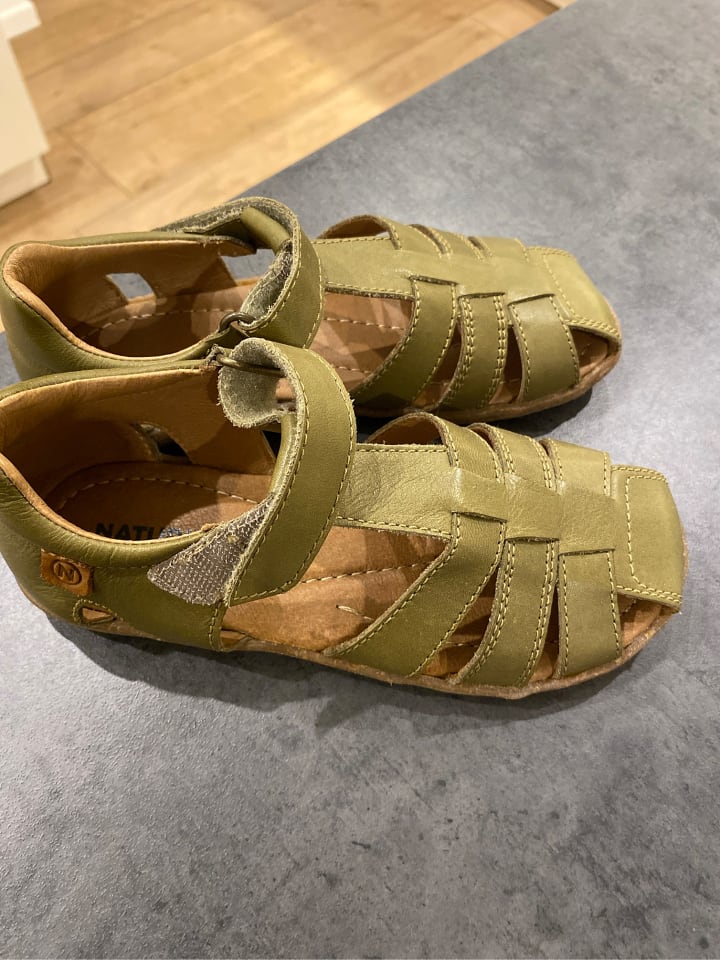 Naturino Leder-Halbsandalen in Khaki günstig kaufen 31