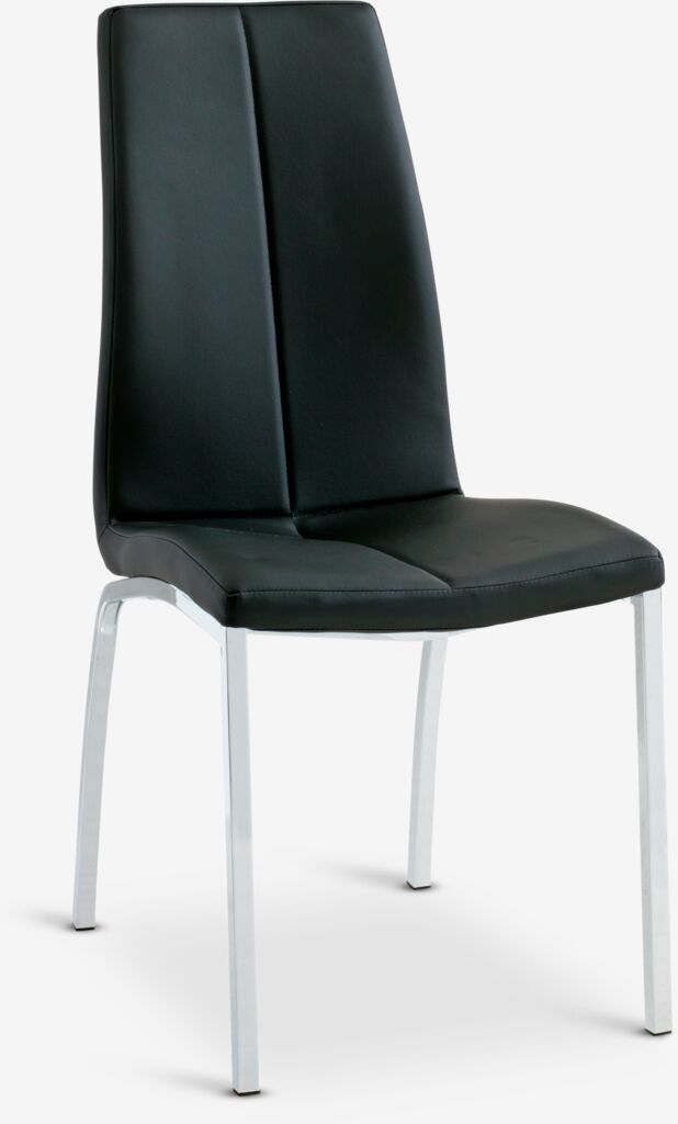HAVNDAL HAVNDAL cadeira de jantar imitação de couro preto/cromado