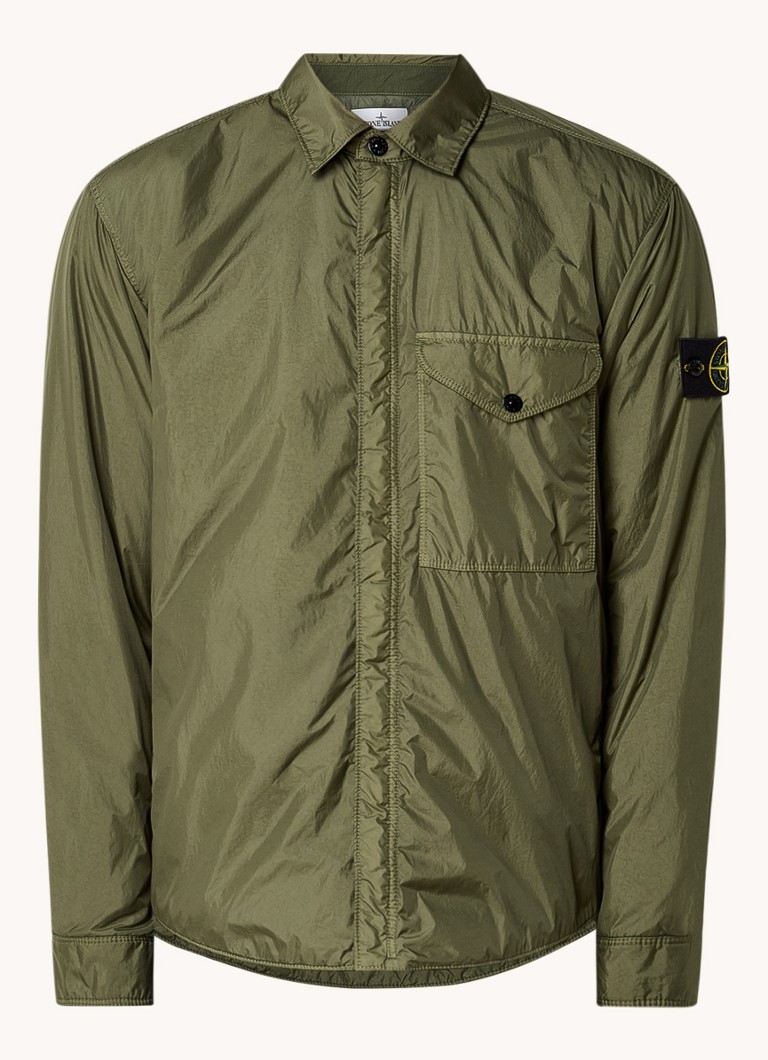 Stone Island Q0123 podstavljena jakna sa bočnim džepovima i logotipom