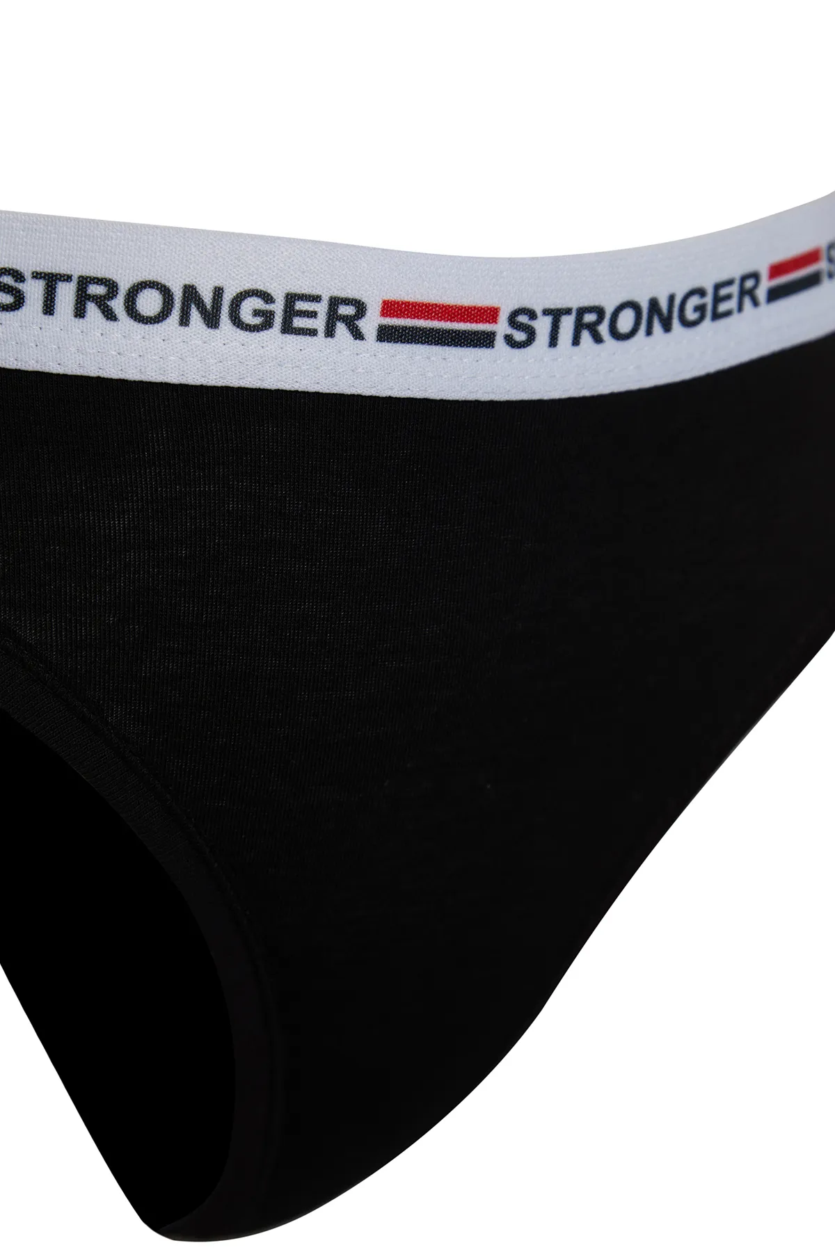 Trendyol Collection  Schwarzes 3er-Pack Tanga-Strickhöschen aus Baumwollgummi mit Details THMSS24KU00006