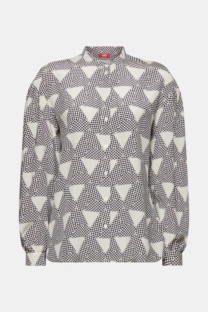 Gemusterte Bluse, 100 % Seide