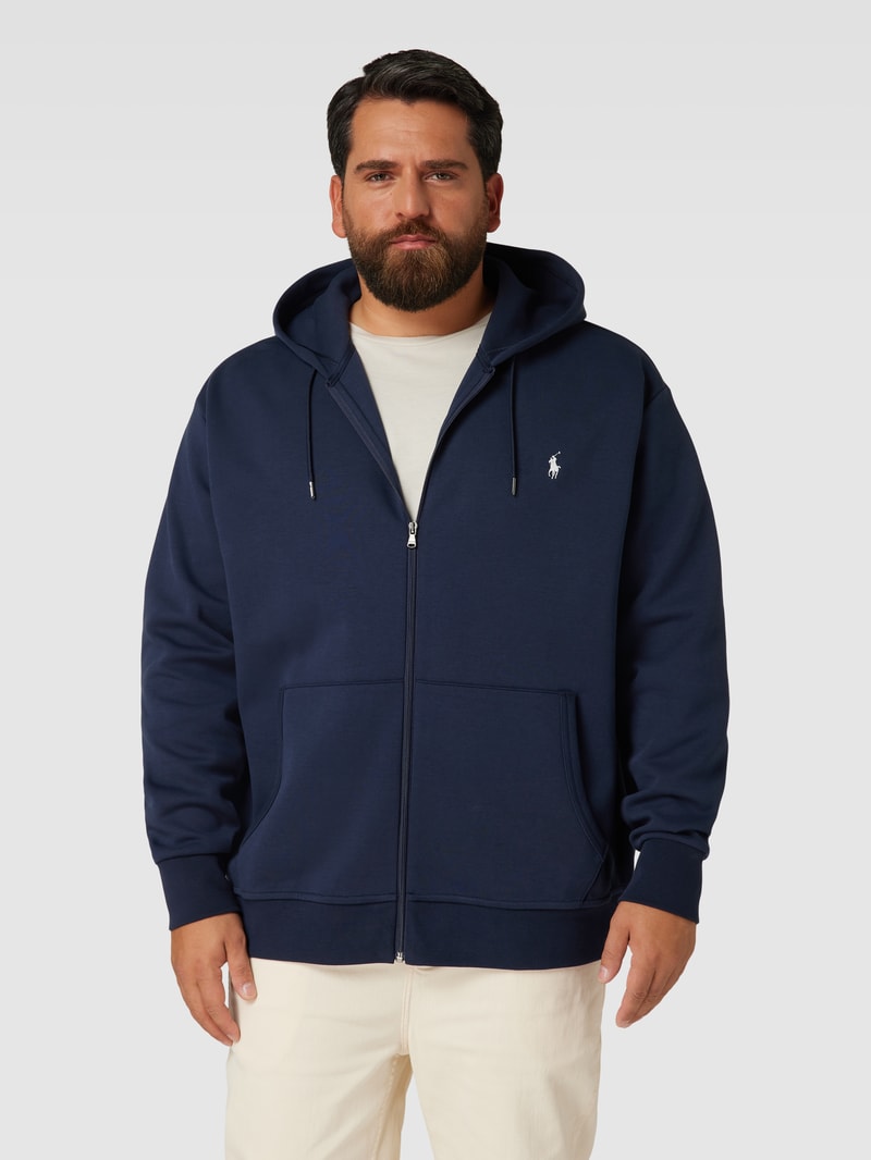 PLUS SIZE Sweatjacke mit Kapuze in marineblau