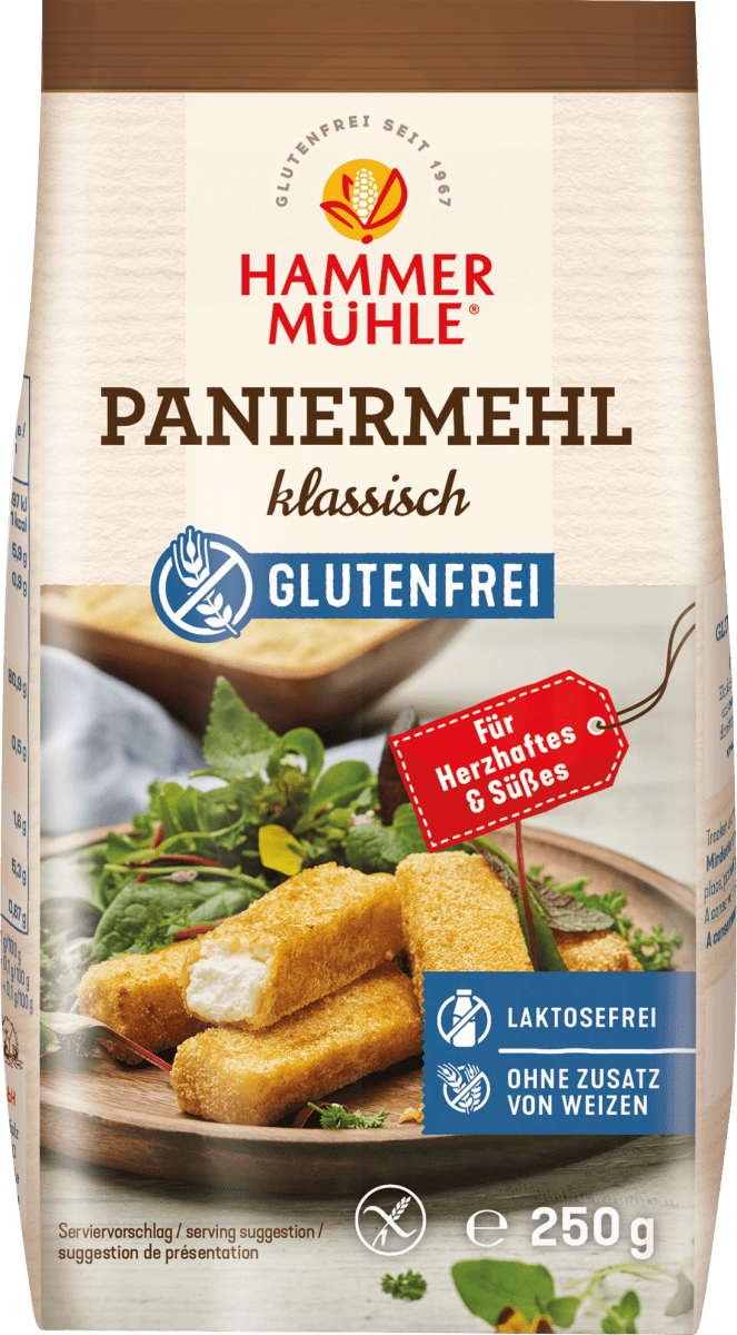Paniermehl, klassisch glutenfrei, 250 g