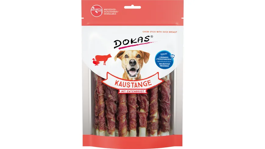 Dokas Hunde Snack Kaustange mit Entenbrust 200 g