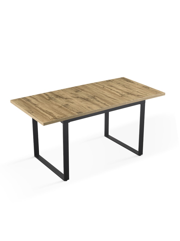 B&D Home Ausziehstisch ANNA in Natureiche - (B)120-160 x (H)76 x (T)80 cm günstig kaufen onesize