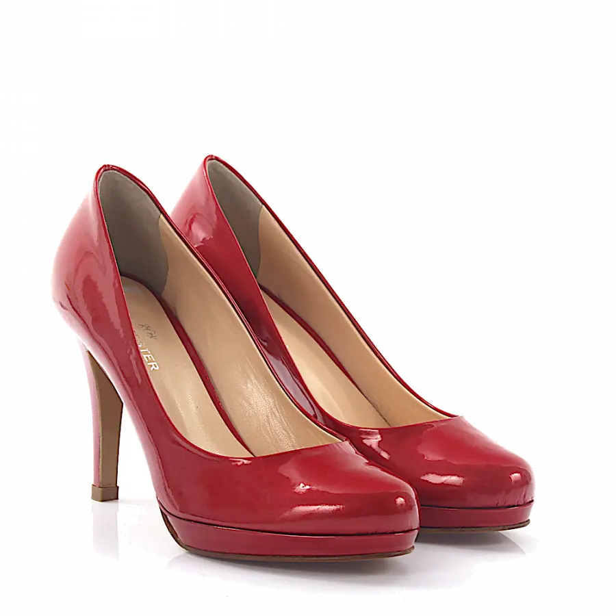 Budapester - High Heels Pumps 7013 Lackleder - rot
