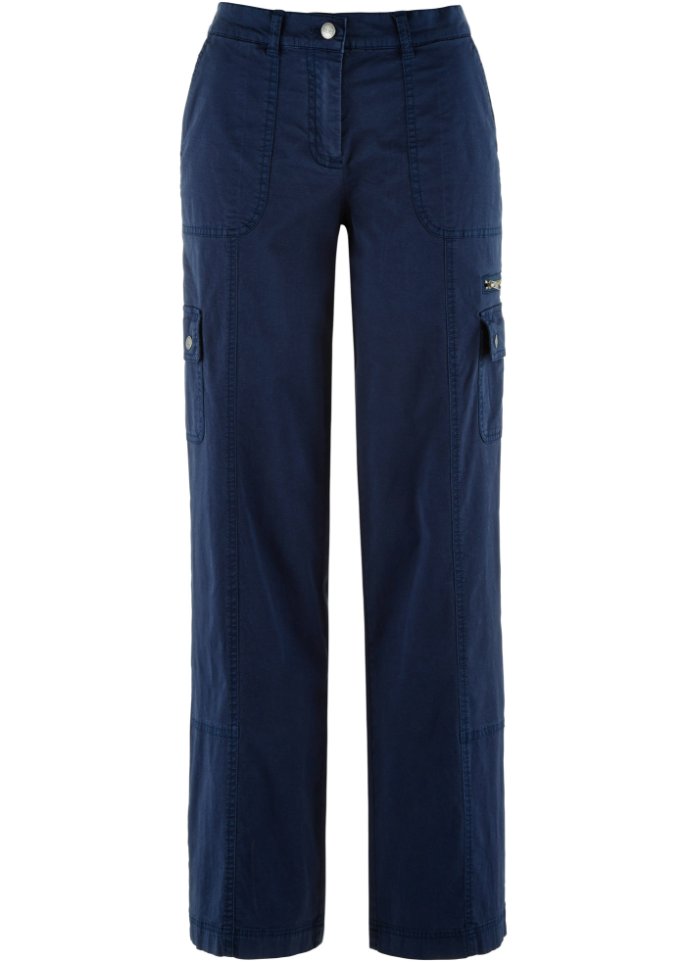 Baumwoll Cargohose mit Bequembund, Loose Fit