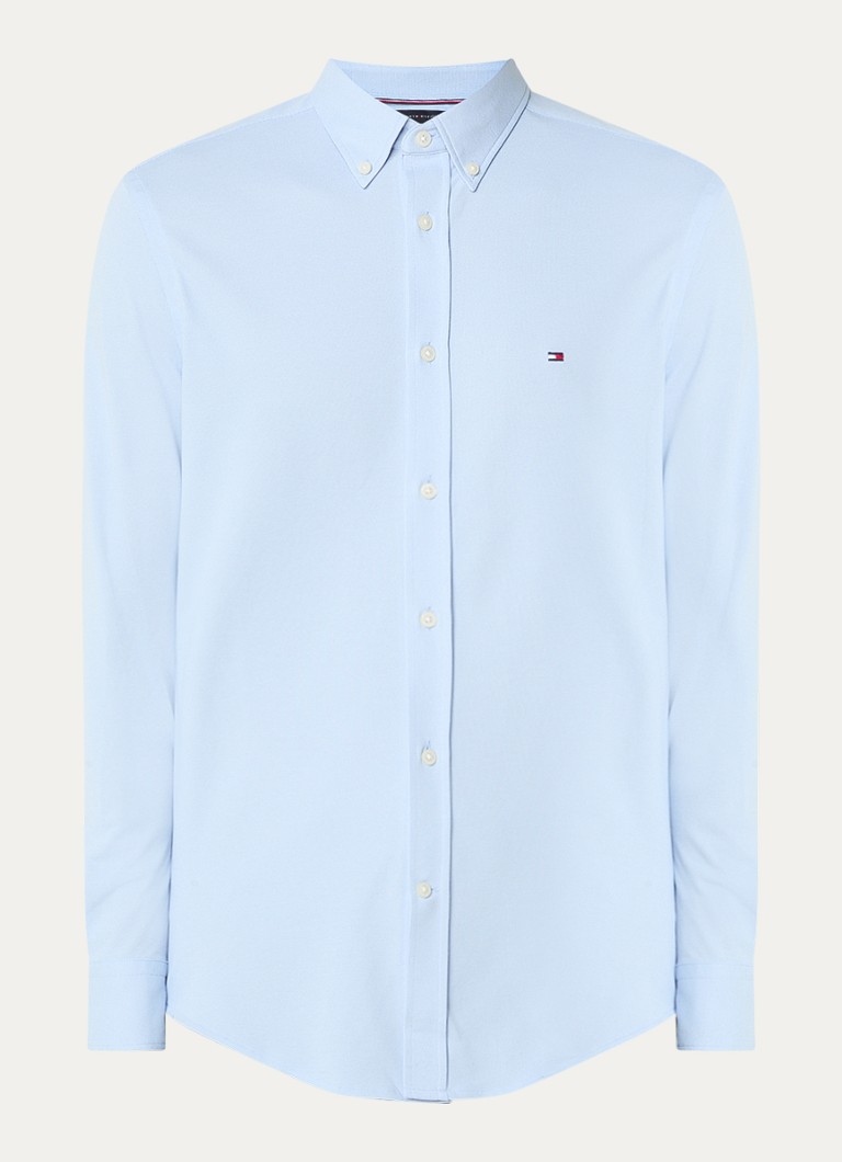 Tommy Hilfiger slim fit košulja od pike pamuka s logotipom