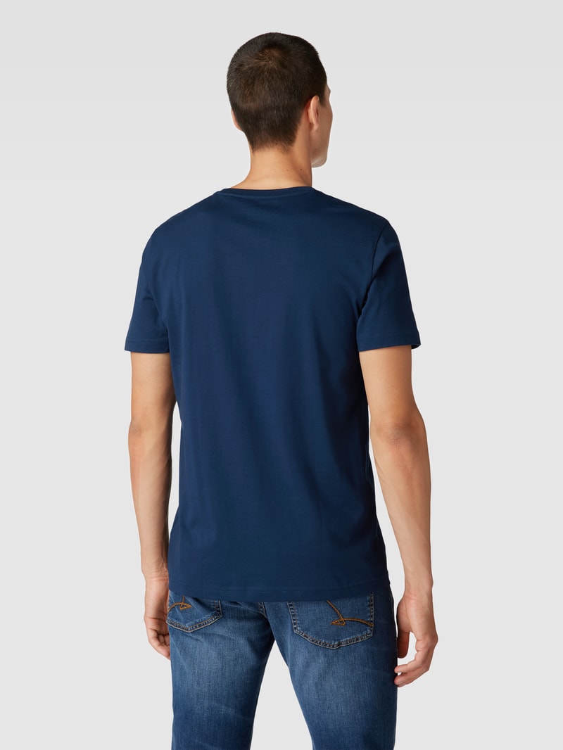 T-Shirt aus Baumwolle mit Rundhalsausschnitt in dunkelblau