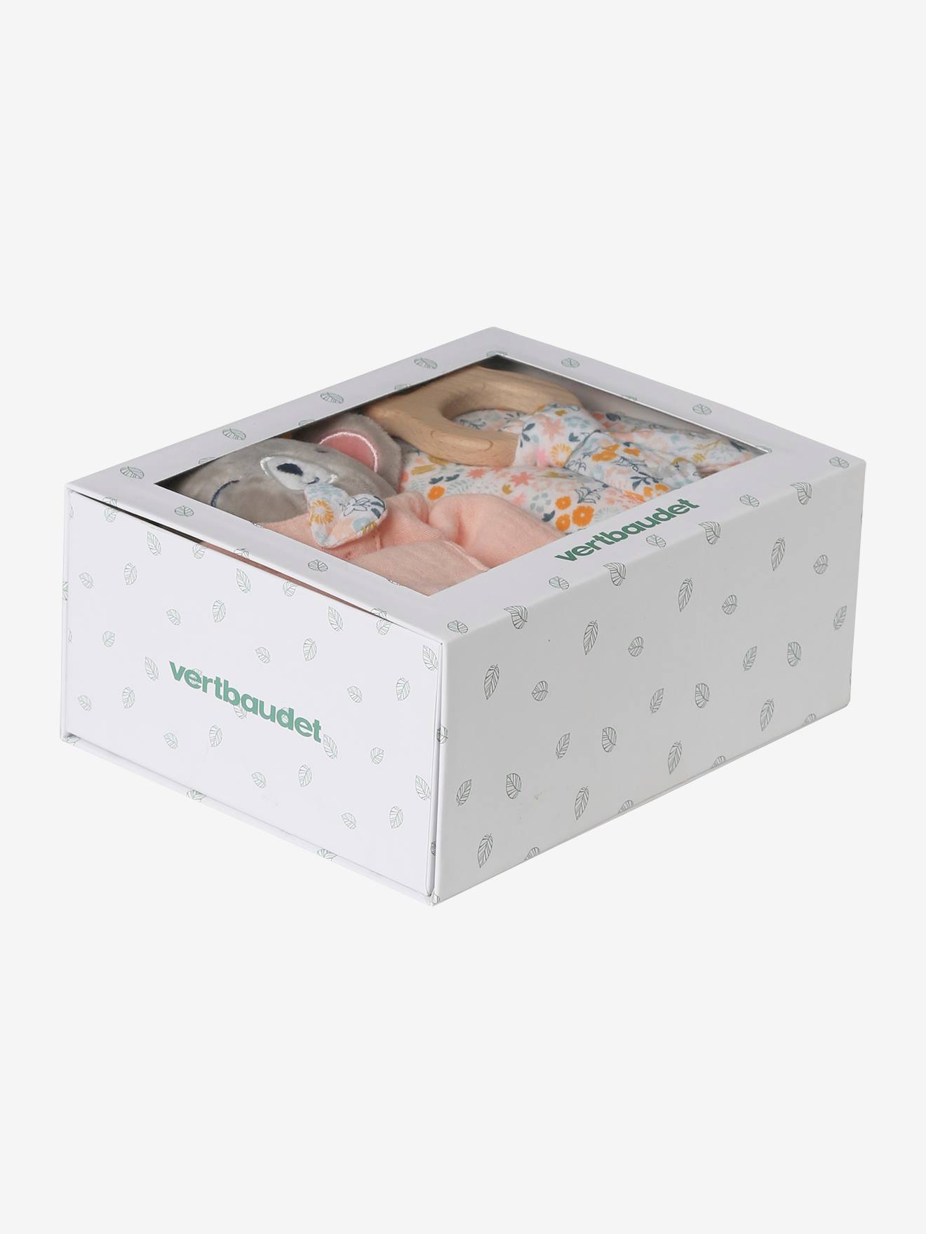 Coffret cadeau 3 pièces : lange + doudou + hochet koala