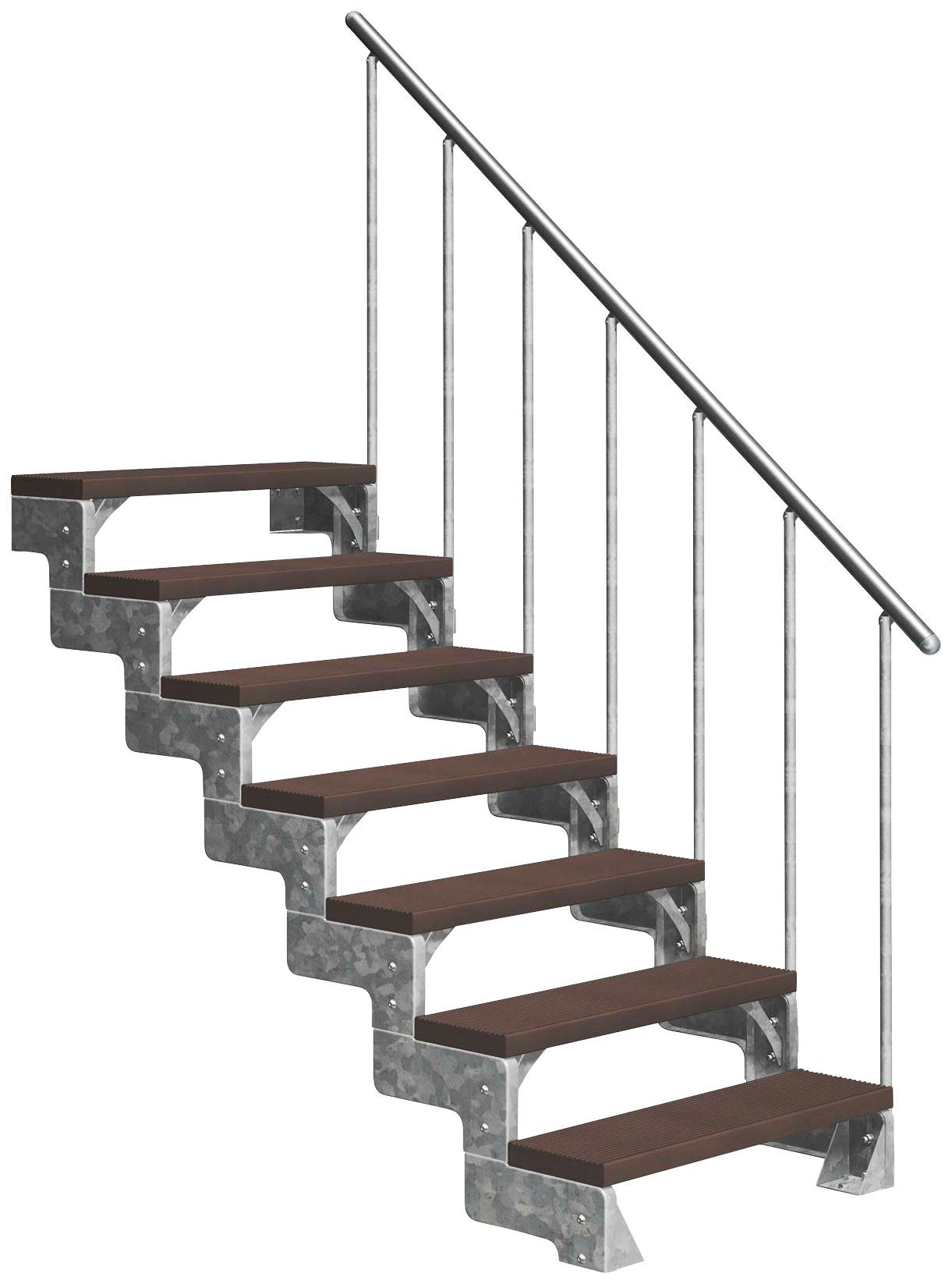 Dolle Außentreppe Gardentop, für Geschosshöhen bis 154 cm, Stufen offen, TRIMAX®-Stufen 80 cm