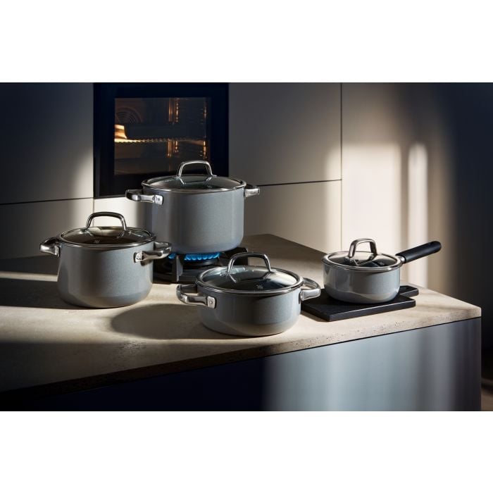 WMF Fusiontec Mineral Kochtopf mit Deckel, 16cm, Platinum